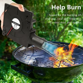 120mm x 32mm 12V Dual Ball Air Blower Fan with 110V - 240V AC Plug Variable Speed Controller High Velocity Squirrel for DIY Cooling Projects, BBQ, Drum Smoker (12032 110V-240V)