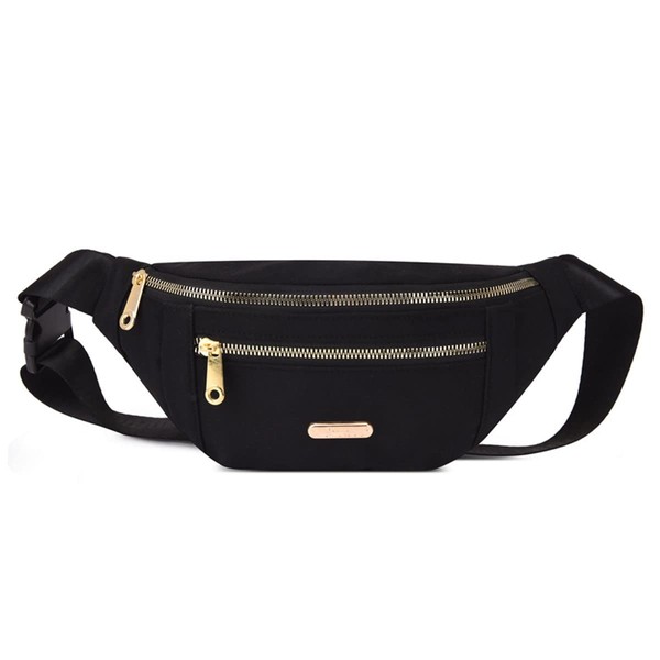 Waist Bag for Women, Running Belt for Mobile Phone, Waterproof Waist Bag Sports Bum Bag with Adjustable Strap for Travel, Sports, Running, Black