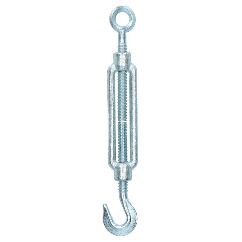Straining Screw / Turnbuckle Hook to Eye 2 PACK Galvanised