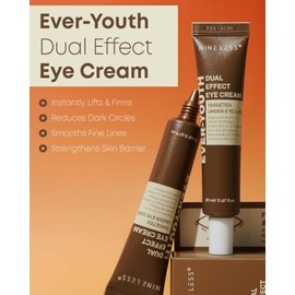 NINELESS-Ever-Youth Dual Effect Eye Cream 20ml | Crema para Ojos de Doble Acción con Niacinamida, Adenosina, Ácido Hialurónico y Ceramidas | Lifting I