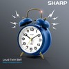 Sharp Twin Bell Alarm Clock, Loud Alarm Great for Heavy