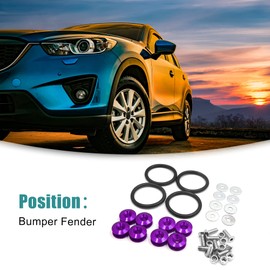 ACROPIX Bumper Trunk Fender Hatch Lid Fastener Kit Quick Release Purple 8pcs