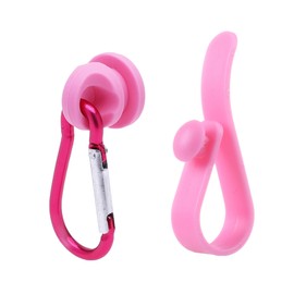 Vagocom Hook Set Charms Accessories for Bogg Bags and Simply Southern Tote - Insert Hook Holder with Small Key Chain Clip for Small & Large Beach Tote - Multiple Color Options(Pink)