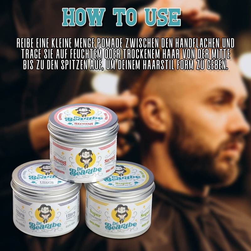 BEARDBE Super Strong Hair Wax Pack for All Hair Types