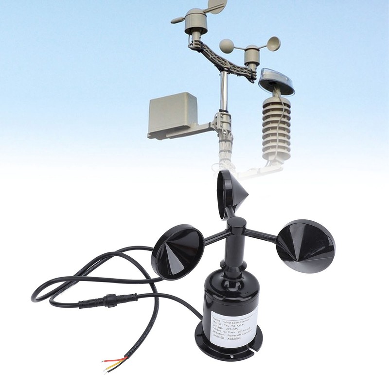 3 Cups Wind Speed Sensor Ultrasonic Sensor Weather Resistant High