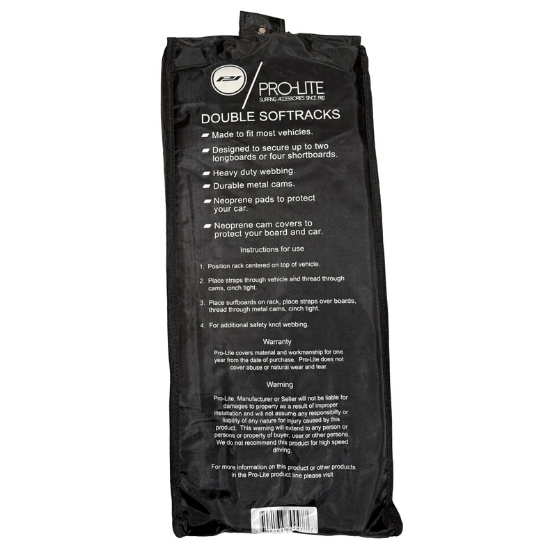 Pro-Lite Double Row Soft Surfboard Car Roof Rack System 4-6