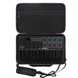 worfty Case for M-VAVE 25 Key USB MIDI Keyboard Controller - Travel Protective Carrying Storage Bag (Black)