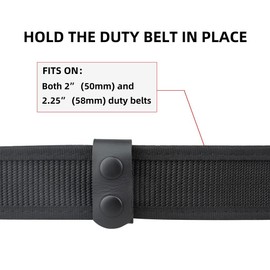 DONGKER Leather Belt Keeper, 1/2/4 Piece Security Belt Holder, Tactical Belt Loops for 2-2.25 Inch Tactical Police Belt