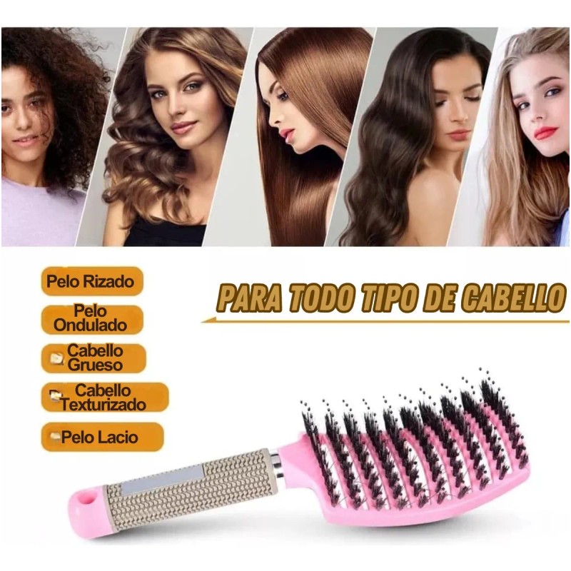 Cepillo Doble Peine Para Desenredar Cabello Masaje Capilar F