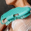 Guante exfoliante de silicona, exfoliante corporal higiénico con ganchos de