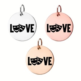 Theater Drama Charm - Drama Jewelry, Love Drama Jewelry - Drama Theater Lovers Jewelry - Drama Lover Jewelry Gift for Drama Students