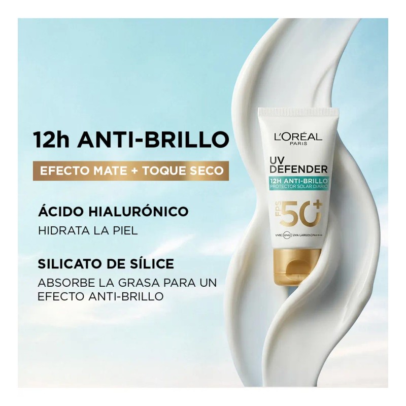 Bloqueador Defender Antibrillo Color Fps50 40ml
