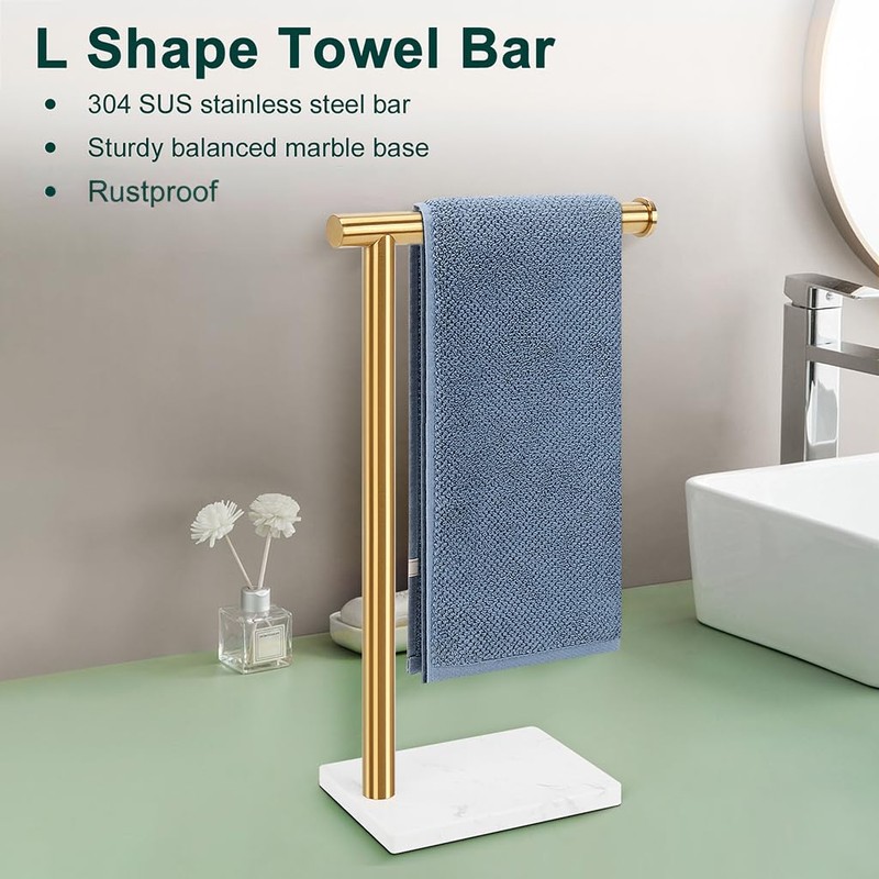 BathAce Hand Towel Holder, Hand Towel Stand for Bathroom with