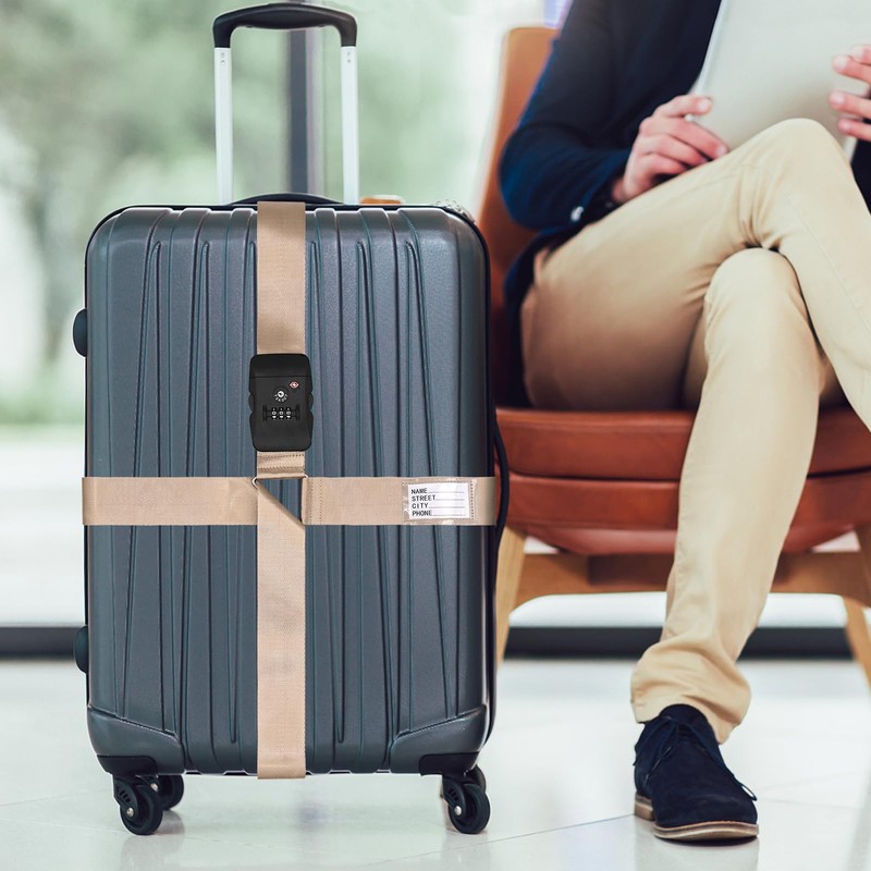 Luggage Strap Cross Luggage Belt with TSA Certified Customs Lock