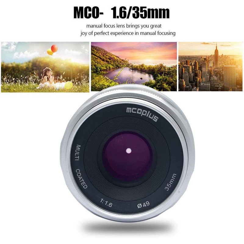 Mcoplus 35mm F1.6 Manual Focus Lens Large Aperture APS-C Fixed