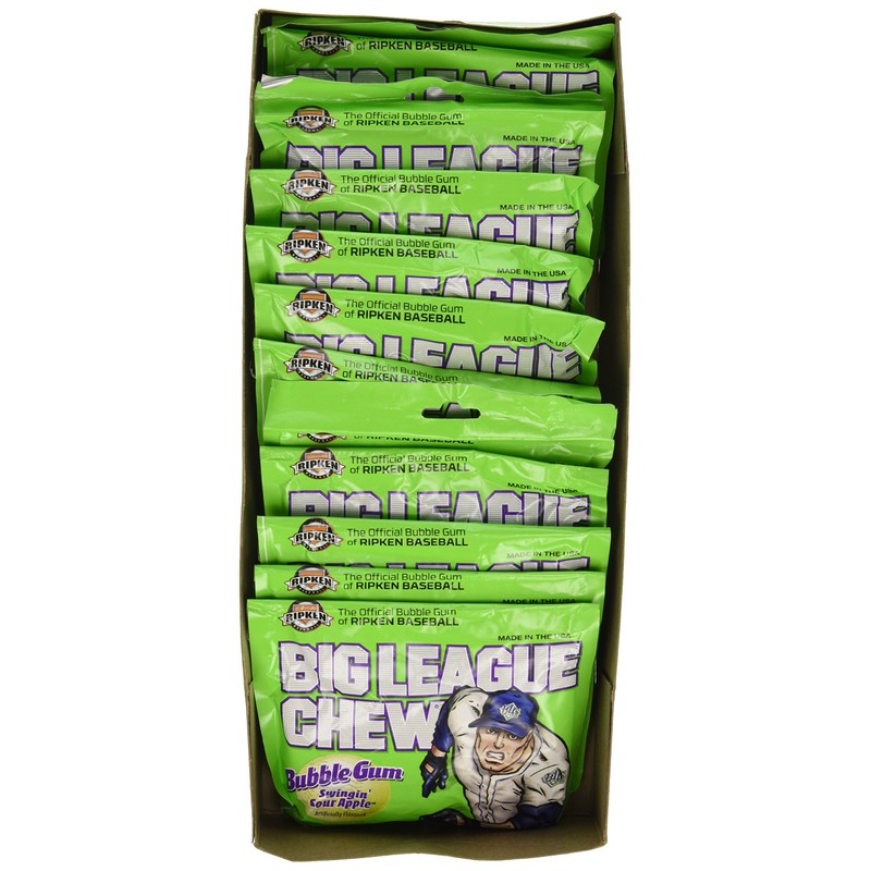 Big League Chew Sour Apple, 12 Count