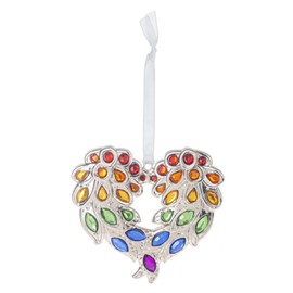 Ganz Crystal Expressions Rainbow Angel Wings Ornament, Multicolor