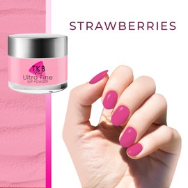 TKB Trading, LLC TKB Nail Dip Powder| Ultra-Fine, No UV light Required, DIY Manicure with Salon Quality (Strawberries (Pink), 0.5 Ounce (Pack of 1))