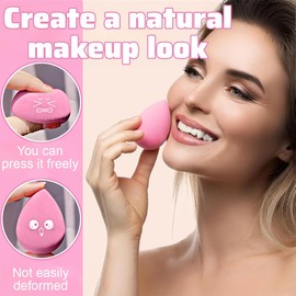 KEWUF 7 PCS Make up Schwamm Set mit 1 Schwammhalter, schminke, Foundation Blending Beauty Sponge, Beauty Makeup Schwämme Blender für Flüssigkeit Foundation Puder Sonnenschutz und Creme