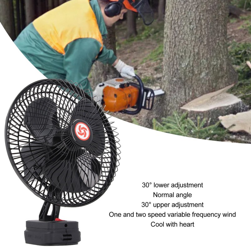 Portable Lithium Battery Fan Rechargeable 8in Multifunctional for Desk Outdoor