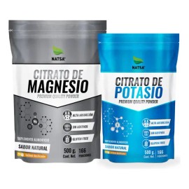 500 Grs Citrato De Magnesio + 500 Grs Citrato De Potasio Sabor Natural