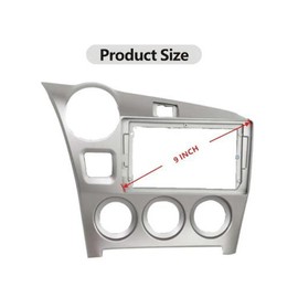 9'' Car Radio Stereo Fascia Frame Panel Cover Trim for Toyota Matrix 2003-2008 2010 2011 2012 2013 2014 Silver (Not Fit for 2009 Matrix 1.8 Base)