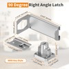 StickNGo 90 Degree Sliding Door Lock, Security Right Angle Hasp