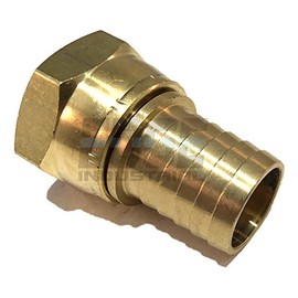 EDGE INDUSTRIAL 1" Hose ID to 1" 37° JIC Female Flare Brass Crimped Swivel Connector Fuel/AIR/Water/Oil/Gas/WOG (Qty 01)