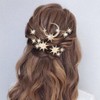 Unicra Star Moon Bride Wedding Hair Pins Crystal Bridal Hair