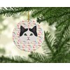 Ragamuffin Cat Christmas Ceramic Ornament