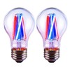 SHUWDKAR 3 Color Temperature LED Bulb E26 Medium Base, Red