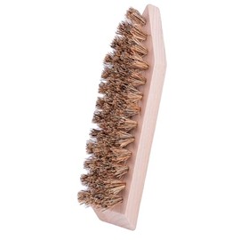 Hardwood Shoe & Boot Cleaning Brush with Stiff Coco Bristles, Removes Tough Dirt & Debris, Easily Cleans Soles (Made in Germany) Brown