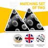 2 x Triangle Stickers 10cm - BW - Germ Virus
