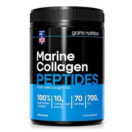 GN Hydrolysed Marine Collagen Peptides Powder, Unflavoured, Type I and III with 18 Amino Acids, 70 Servings, 700g, for Joints, Skin and Hair, with 600ml Shaker
