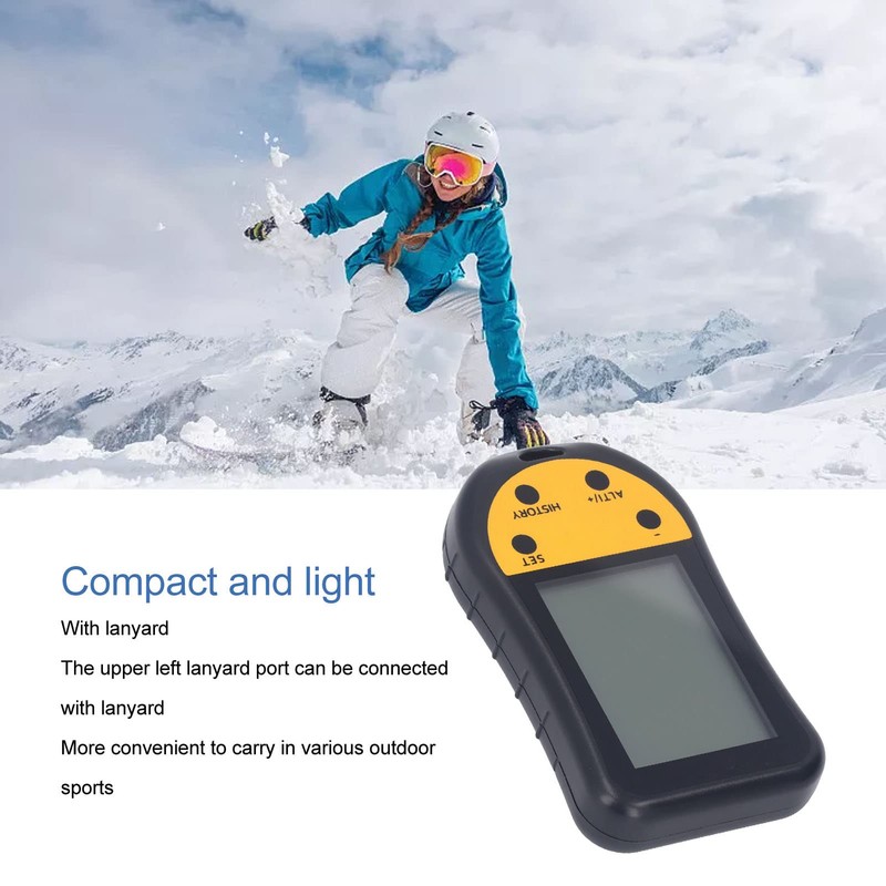 Digital Altimeter Barometer, LCD Backlit Display Altimeter Portable Handheld Weather