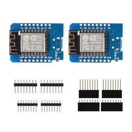 2Pcs ESP8266 ESP-12 ESP-12F NodeMcu D1 Module WeMos Lua 4M Bytes WLAN WiFi Internet Development Board Base on ESP8266 ESP-12F, Compatible with WeMos Wifi Module