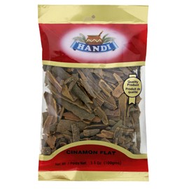 Handi Cinnamon Sticks Flat 100 GM (3.52 oz) Ceylon Sticks 100% Natural Kosher Gluten Free Herbs and Spices