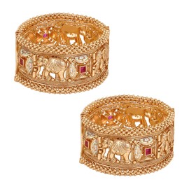 Aheli 2.4 Inch Openable Kada Bangle Set of 2 Gift for Women