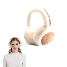 Winter Ear Warmers for Women/Kids, Foldable Faux Fur Adjustable, Fleece Lined Ski Cold Weather Outdoor (Brown)