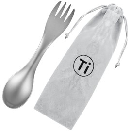 HJZHII Travel Cutlery 2-in-1 Fork and Spoon with Storage Bag Camping Cutlery Camping Cutlery for On the Go Spork Travel Cutlery Camping Cutlery for Camping