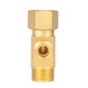 Breezliy Brass Angle Stop Add-A-Tee Valve,3/8-Inch Compression Inlet X 3/8-Inch