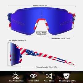 3 Pack Polarized Sports Sunglasses for Men Women Youth Baseball Fishing Running Cycling Golf Trekking TAC Glasses