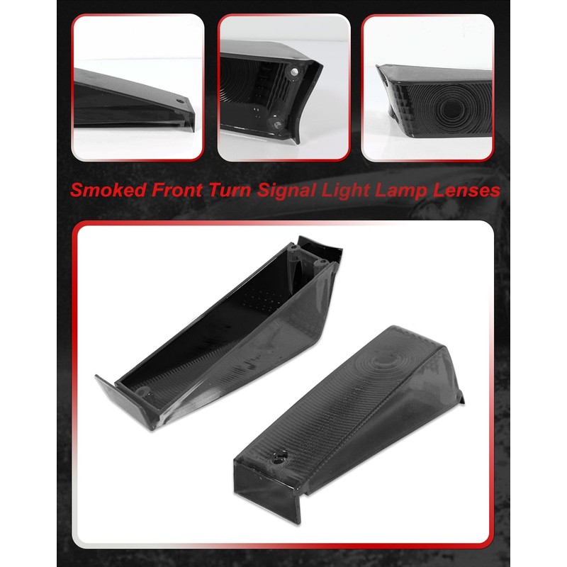 MODIPIM 2 Smoked Front Turn Signal Light Kit For Ford