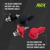 Battery Cable Flanged Bulkhead Connector + Insulator Boot - Heavy