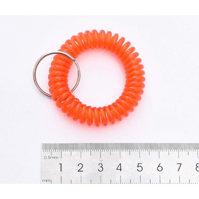 aloala Wrist Key Elastic Coil Key Ring Spiral Spring Band
