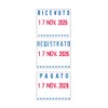 Trodat Professional 5430/L Stamp Date Self-Inking Red/Blue with Italian Text