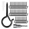 HANHOST 36 PCS Q - Hanger, Screw Hooks with Safety