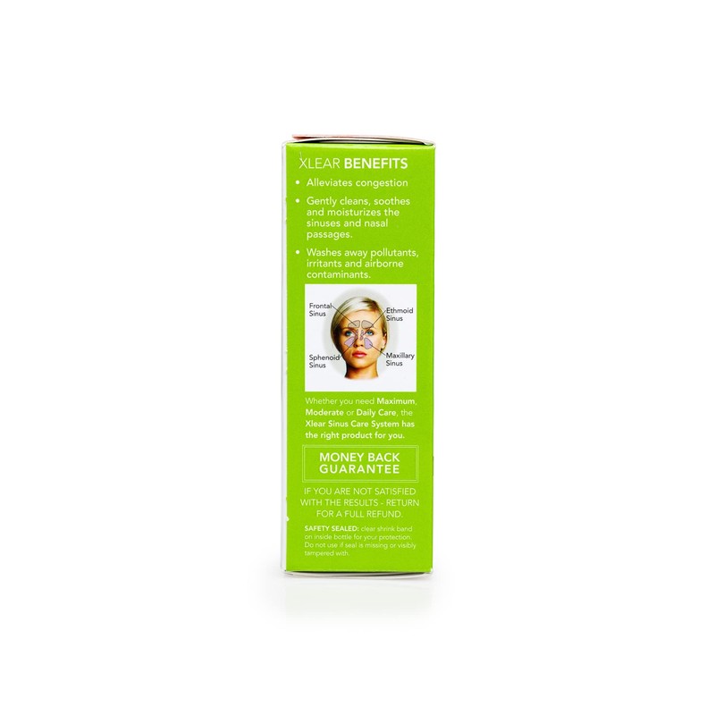 Xlear Natural Saline Nasal Spray with Xylitol, Nose Moisturizer for