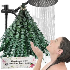 FUKUOKA Bulk Package 30 PCS Real Dried Eucalyptus Plant Large Stems for Shower, Natural Fresh Eucalyptus Leaves,17'' Hanging for Self-Care Shower Leave Bundle, Arrangement, Wedding, Home Decor