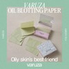 [100 Counts + Mirror Case] Green Tea Natural Oil Blotting